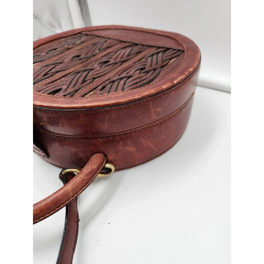80s 90s ETIENNE AIGNER Leather Handbag Top Handle Satchel Crossbody Canteen Bag